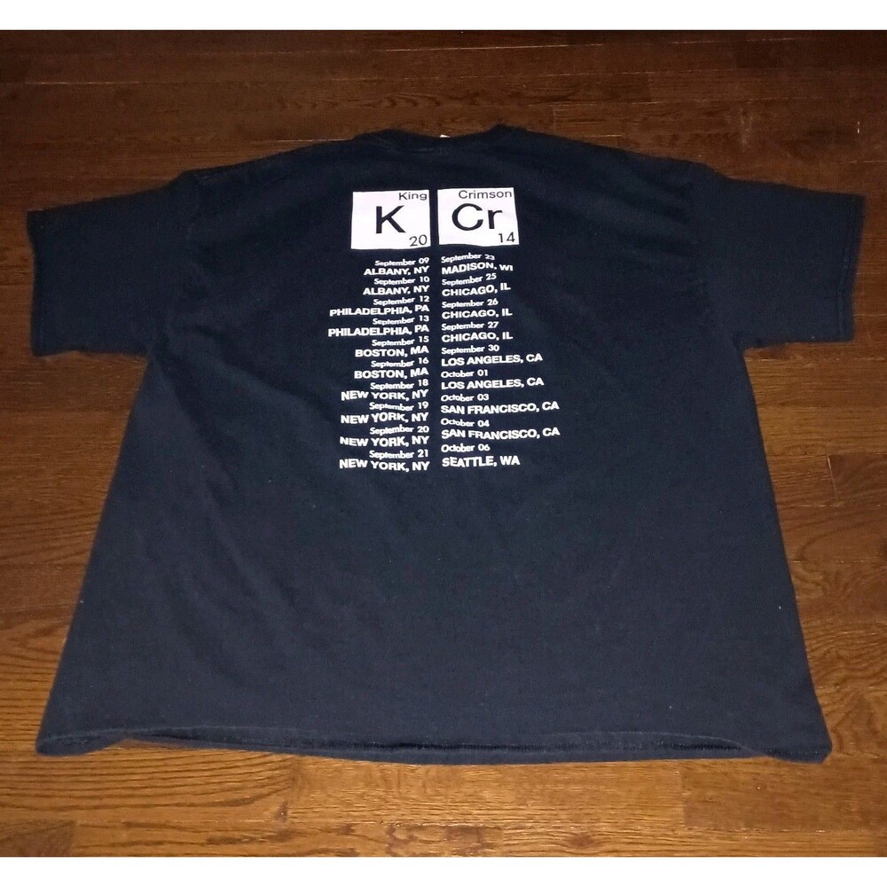 King Crimson Shirt Mens XXL 2XL 2014 Tour Rock Band Graphic Tee Periodic Table - Picture 5 of 10